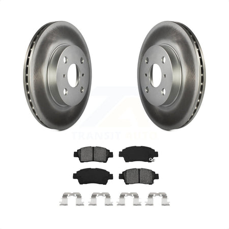 Front Coated Disc Brake Rotors And Semi-Metallic Pads Kit For 2000 Toyota Echo From 08 00 KGS-100237 by Transit Auto