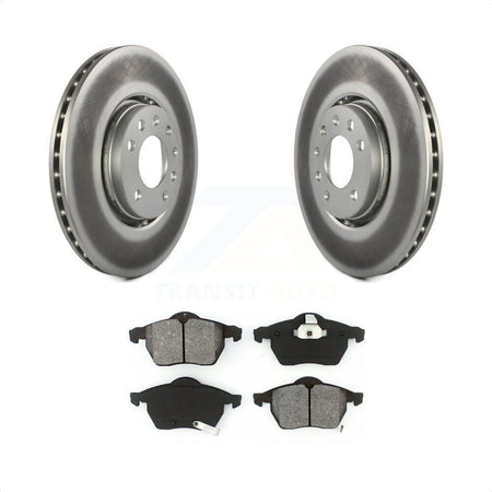 Front Coated Disc Brake Rotors And Semi-Metallic Pads Kit For Saab 9-5 9-3 KGS-100253 by Transit Auto