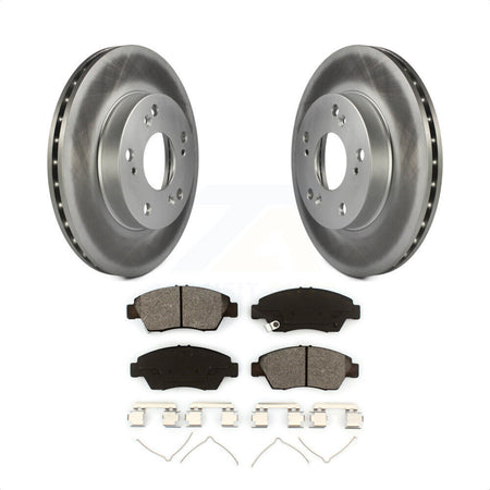 Front Coated Disc Brake Rotors And Semi-Metallic Pads Kit For Honda Civic Acura RSX CR-Z KGS-100256 by Transit Auto