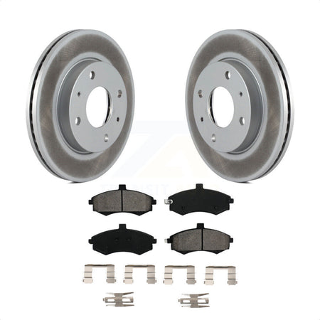 Front Coated Disc Brake Rotors And Semi-Metallic Pads Kit For Hyundai Elantra KGS-100274 by Transit Auto