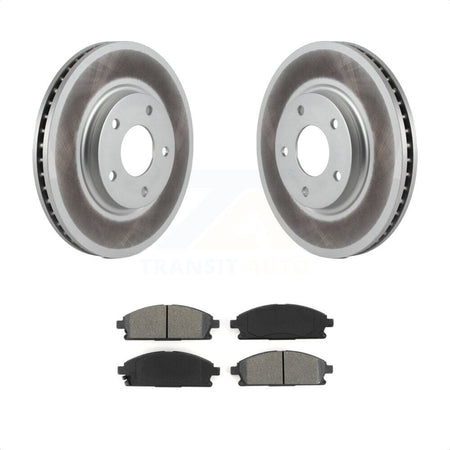 Front Coated Disc Brake Rotors And Semi-Metallic Pads Kit For 2004-2009 Nissan Quest KGS-100277 by Transit Auto