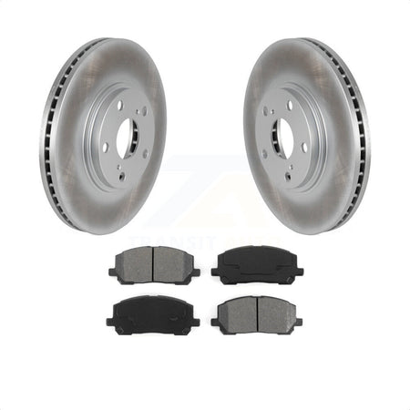 Front Coated Disc Brake Rotors And Semi-Metallic Pads Kit For Toyota Highlander KGS-100285 by Transit Auto