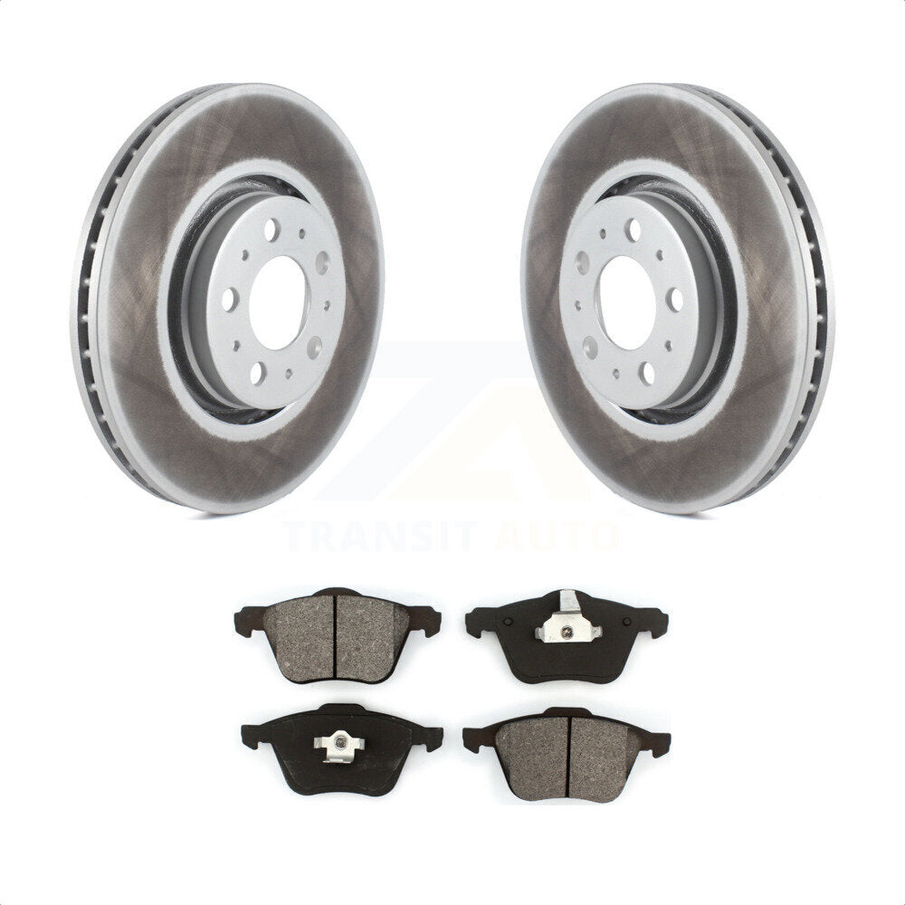 Front Coated Disc Brake Rotors And Semi-Metallic Pads Kit For 2003-2014 Volvo XC90 With 316mm Diameter Rotor KGS-100296 by Transit Auto