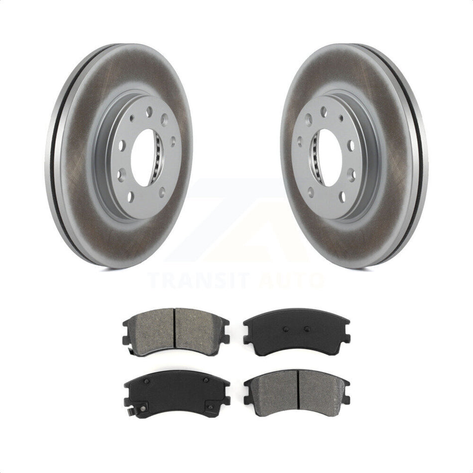 Front Coated Disc Brake Rotors And Semi-Metallic Pads Kit For 2003-2005 Mazda 6 KGS-100300 by Transit Auto