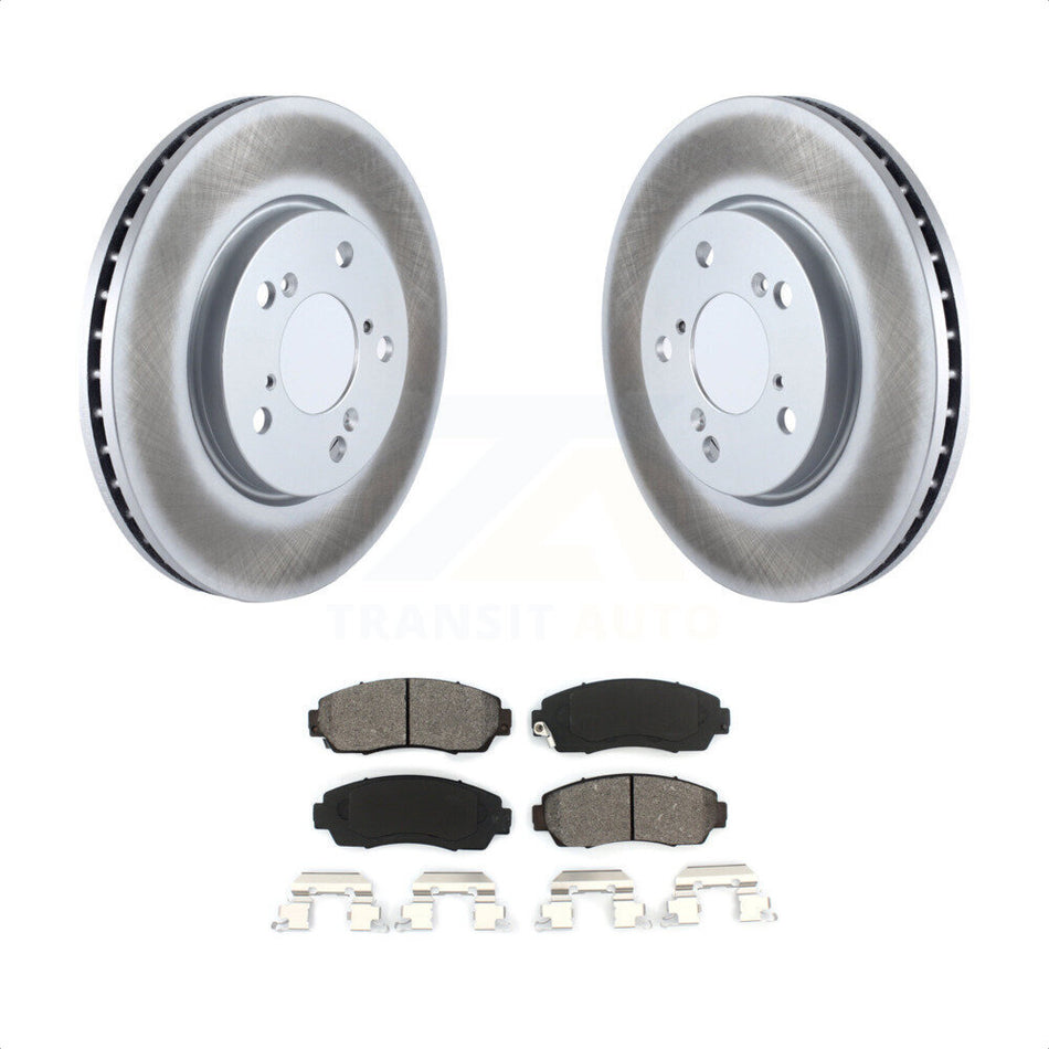 Front Coated Disc Brake Rotors And Semi-Metallic Pads Kit For 2005-2010 Honda Odyssey KGS-100301 by Transit Auto