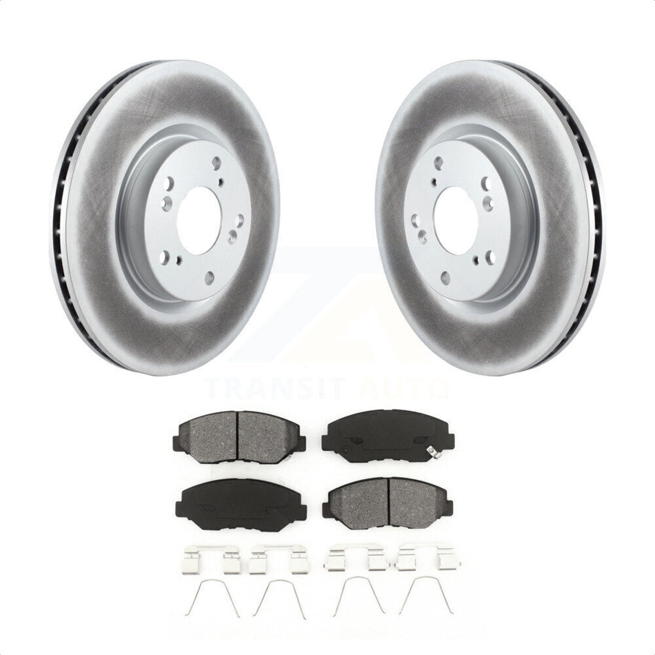 Front Coated Disc Brake Rotors And Semi-Metallic Pads Kit For Honda Civic CR-V Acura ILX KGS-100308 by Transit Auto