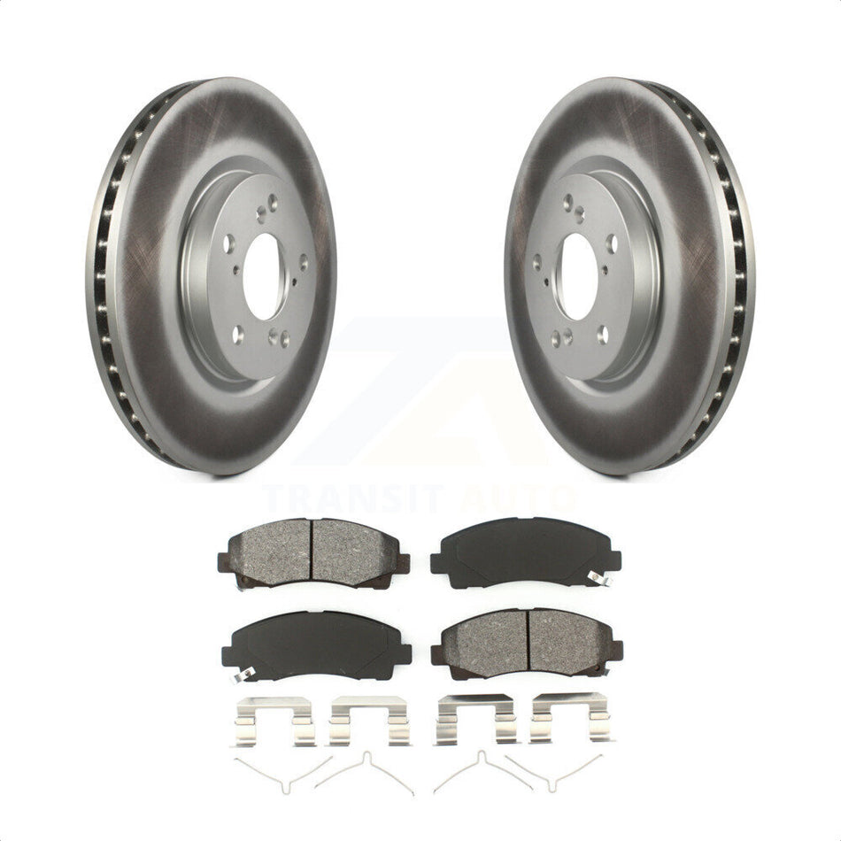 Front Coated Disc Brake Rotors And Semi-Metallic Pads Kit For 2006-2014 Honda Ridgeline KGS-100319 by Transit Auto