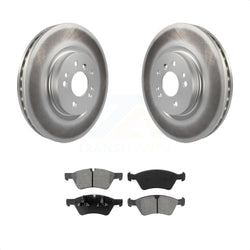 Front Coated Disc Brake Rotors And Semi-Metallic Pads Kit For Mercedes-Benz ML350 R350 ML500 ML320 R500 R320 ML450 KGS-100339