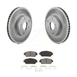 Front Coated Disc Brake Rotors And Semi-Metallic Pads Kit For 2005-2015 Toyota Tacoma With 5 Lug Wheels KGS-100353
