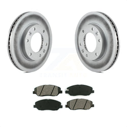 Front Coated Disc Brake Rotors And Semi-Metallic Pads Kit For Kia Sedona Hyundai Entourage KGS-100355