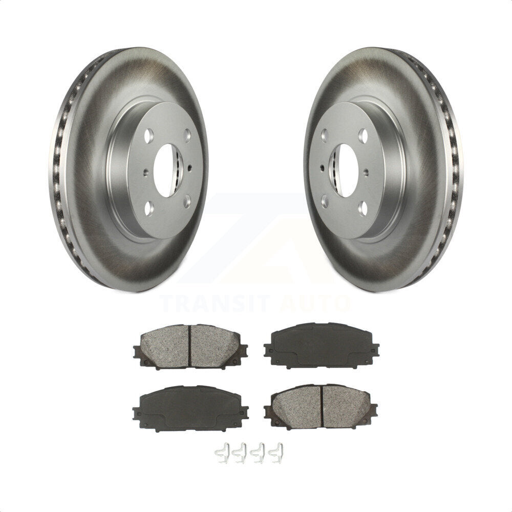 Front Coated Disc Brake Rotors And Semi-Metallic Pads Kit For Toyota Yaris Prius C Scion iQ KGS-100359 by Transit Auto