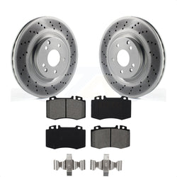 Front Coated Disc Brake Rotors And Semi-Metallic Pads Kit For Mercedes-Benz C230 C320 SLK350 KGS-100369