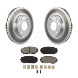 Front Coated Disc Brake Rotors And Semi-Metallic Pads Kit For Ford Edge Mazda CX-7 Lincoln MKX KGS-100371