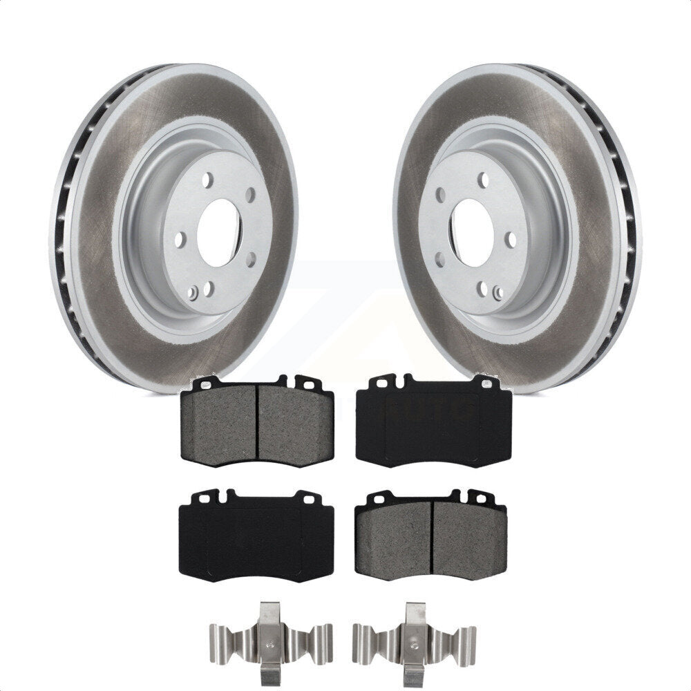 Front Coated Disc Brake Rotors And Semi-Metallic Pads Kit For Mercedes-Benz CLS550 CLS500 E550 KGS-100374 by Transit Auto