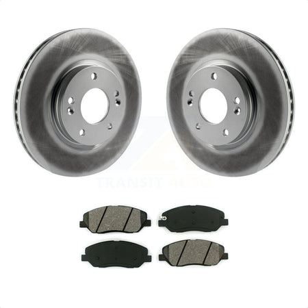 Front Coated Disc Brake Rotors And Semi-Metallic Pads Kit For 2007-2009 Hyundai Santa Fe KGS-100389 by Transit Auto