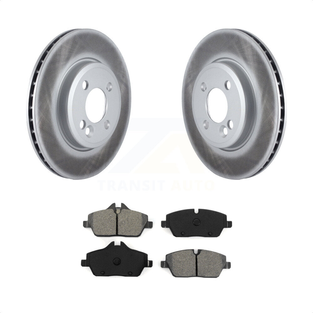 Front Coated Disc Brake Rotors And Semi-Metallic Pads Kit For Mini Cooper KGS-100393 by Transit Auto