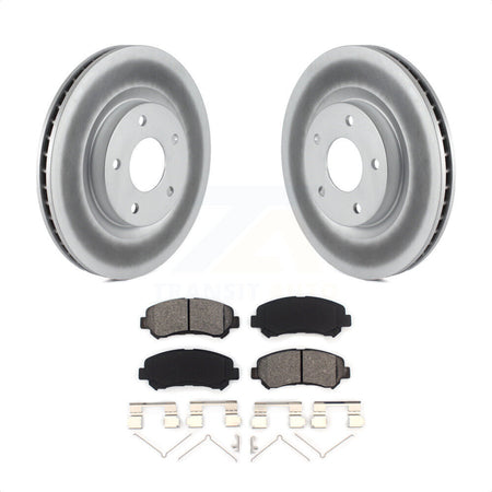 Front Coated Disc Brake Rotors And Semi-Metallic Pads Kit For Nissan Rogue Select KGS-100400 by Transit Auto