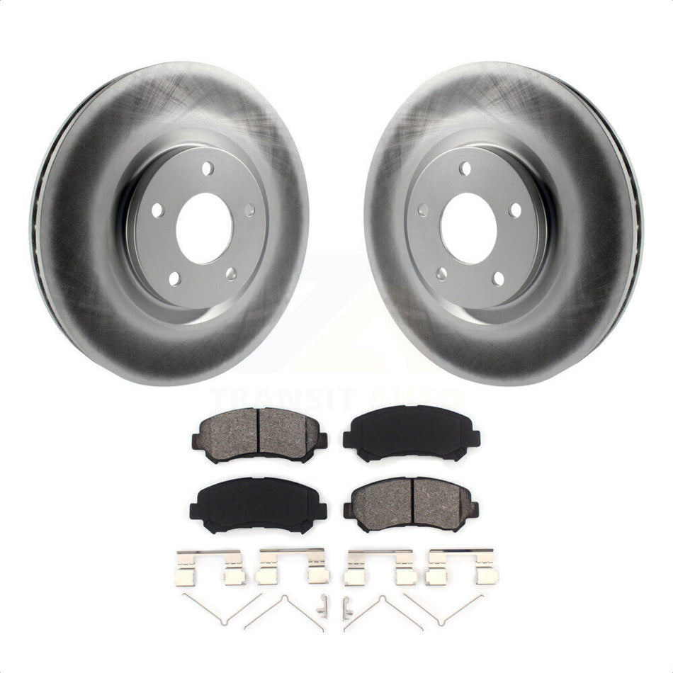 Front Coated Disc Brake Rotors And Semi-Metallic Pads Kit For Nissan Sentra Juke KGS-100402 by Transit Auto