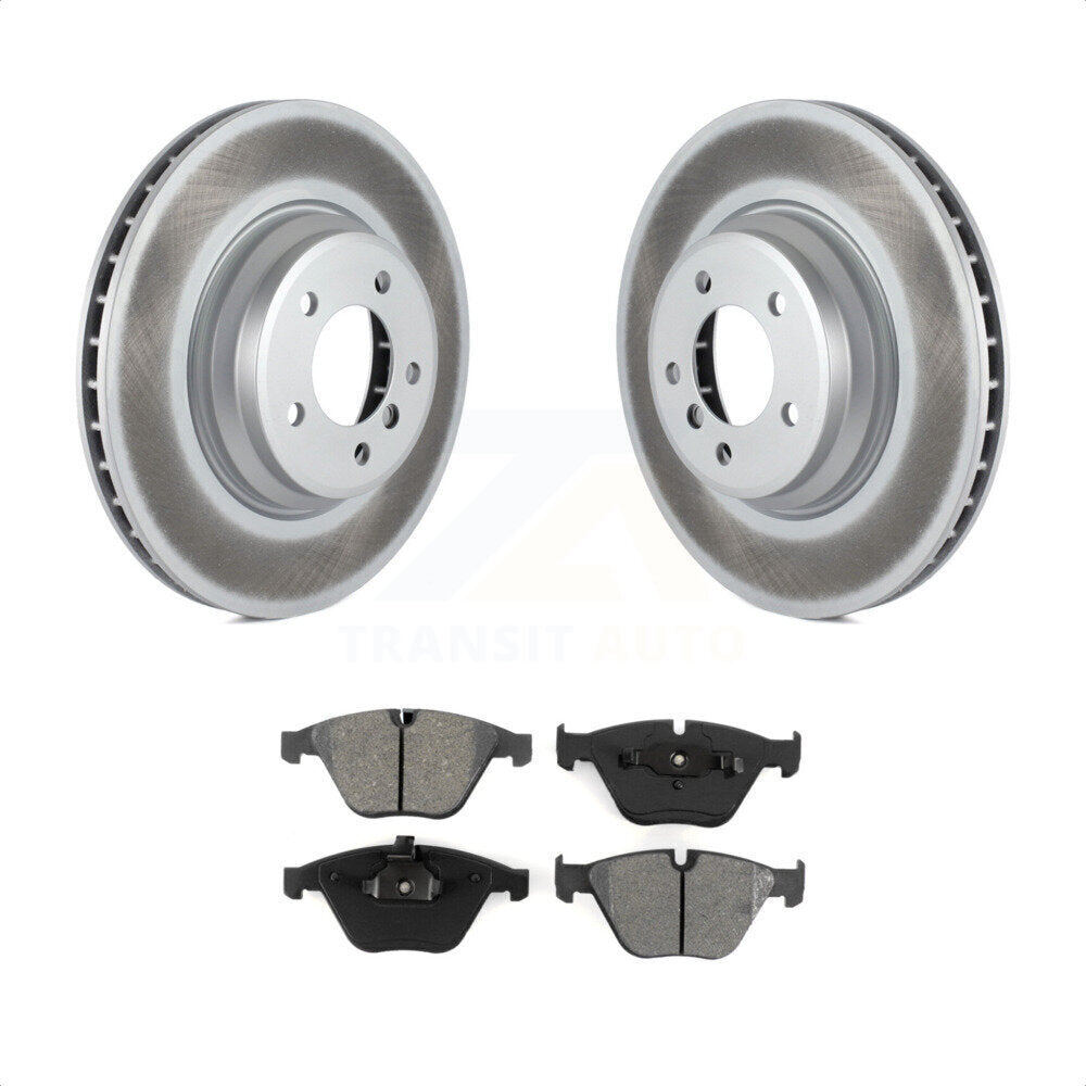 Front Coated Disc Brake Rotors And Semi-Metallic Pads Kit For BMW 335i xDrive X1 335d 335xi 335is KGS-100406 by Transit Auto