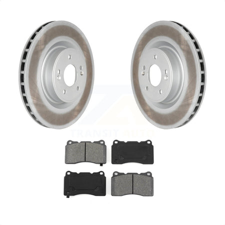 Front Coated Disc Brake Rotors And Semi-Metallic Pads Kit For Hyundai Genesis Coupe KGS-100431 by Transit Auto