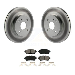 Front Coated Disc Brake Rotors And Semi-Metallic Pads Kit For 2011-2014 Mazda 2 KGS-100446