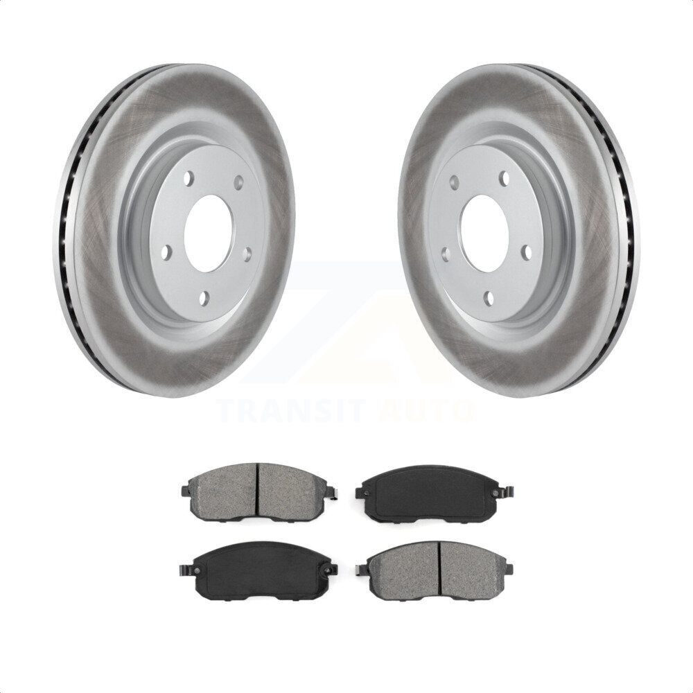 Front Coated Disc Brake Rotors And Semi-Metallic Pads Kit For Nissan Sentra Juke KGS-100447 by Transit Auto