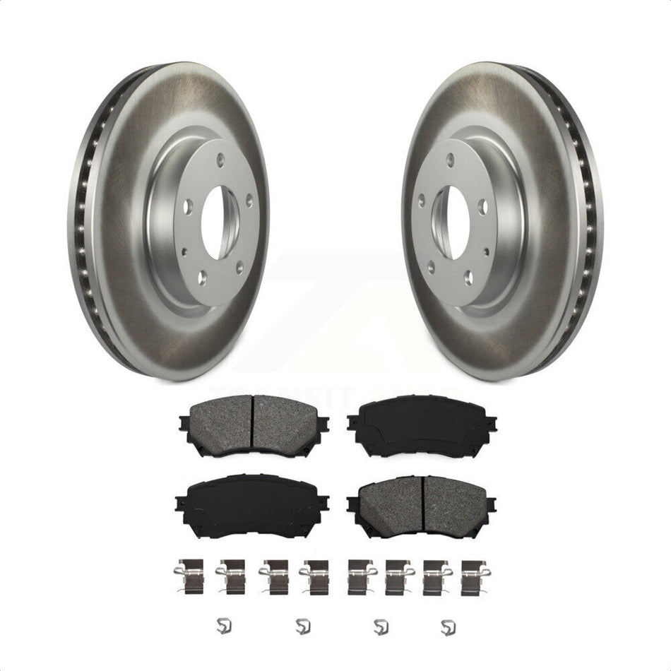 Front Coated Disc Brake Rotors And Semi-Metallic Pads Kit For Mazda 6 KGS-100478 by Transit Auto