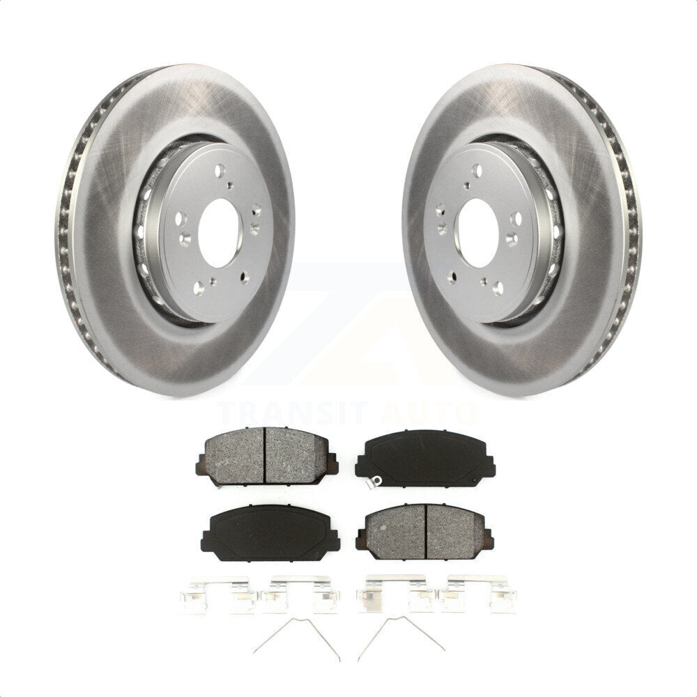 Front Coated Disc Brake Rotors And Semi-Metallic Pads Kit For Acura RDX ILX KGS-100479 by Transit Auto