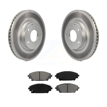 Front Coated Disc Brake Rotors And Semi-Metallic Pads Kit For Mazda 3 CX-3 Sport KGS-100493 by Transit Auto