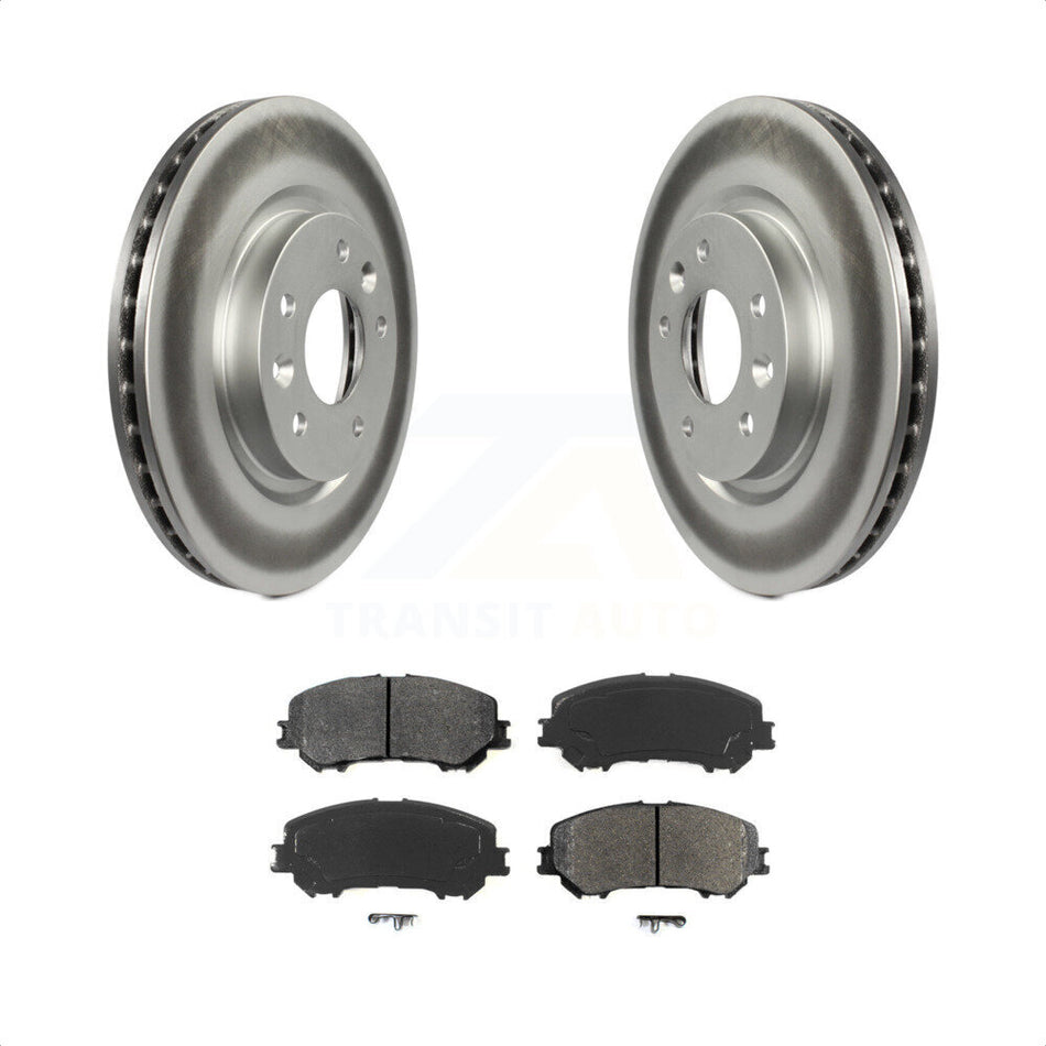 Front Coated Disc Brake Rotors And Semi-Metallic Pads Kit For Nissan Rogue Sport Qashqai KGS-100501 by Transit Auto