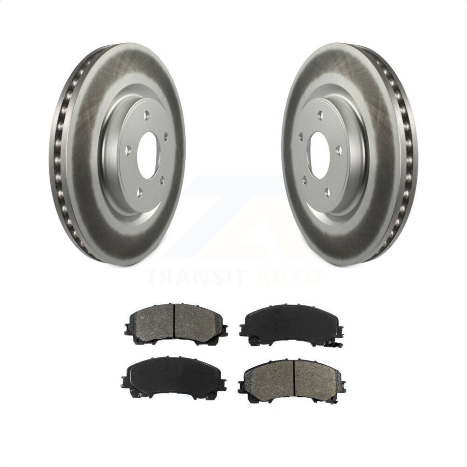 Front Coated Disc Brake Rotors And Semi-Metallic Pads Kit For Nissan Rogue KGS-100502 by Transit Auto