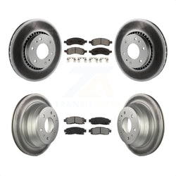 Front Rear Coated Disc Brake Rotors And Semi-Metallic Pads Kit For Chevrolet Trailblazer GMC Envoy EXT XL Buick Rainier Saab 9-7x Isuzu Ascender SSR KGS-100556