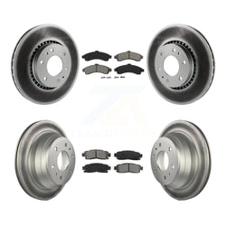 Front Rear Coated Disc Brake Rotors And Semi-Metallic Pads Kit For Chevrolet Trailblazer GMC EXT Envoy XL Buick Rainier XUV SSR Isuzu Ascender Saab 9-7x KGS-100557