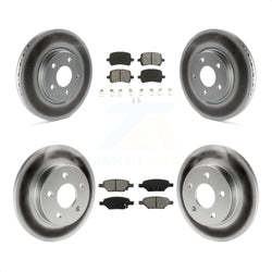 Front Rear Coated Disc Brake Rotors And Semi-Metallic Pads Kit For Chevrolet Malibu Pontiac G6 Cobalt Saturn Aura G5 KGS-100561