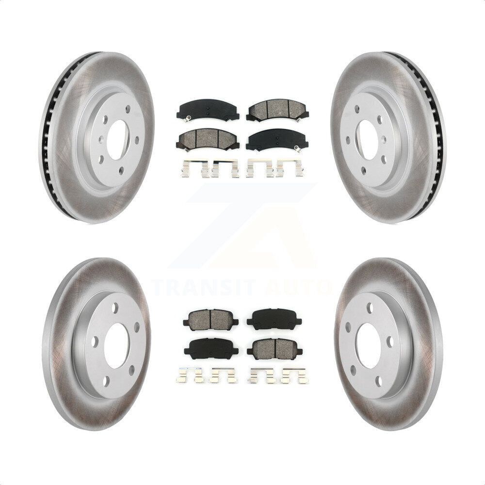 Front Rear Coated Disc Brake Rotors And Semi-Metallic Pads Kit For Chevrolet Impala Limited KGS-100581 by Transit Auto