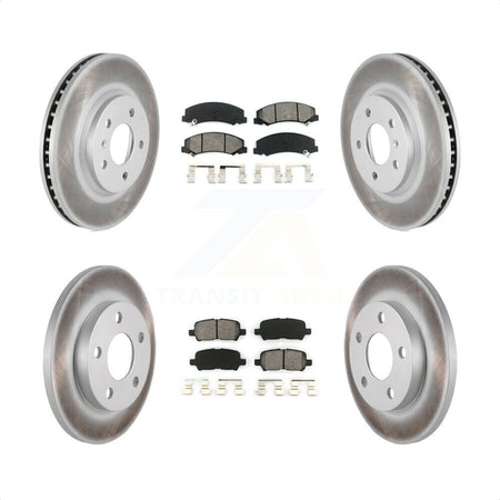 Front Rear Coated Disc Brake Rotors And Semi-Metallic Pads Kit For Chevrolet Impala Limited KGS-100581 by Transit Auto