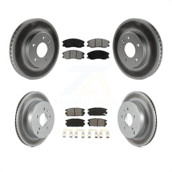 Front Rear Coated Disc Brake Rotors And Semi-Metallic Pads Kit For Chevrolet Equinox Saturn Vue Captiva Sport Pontiac Torrent Suzuki XL-7 KGS-100585