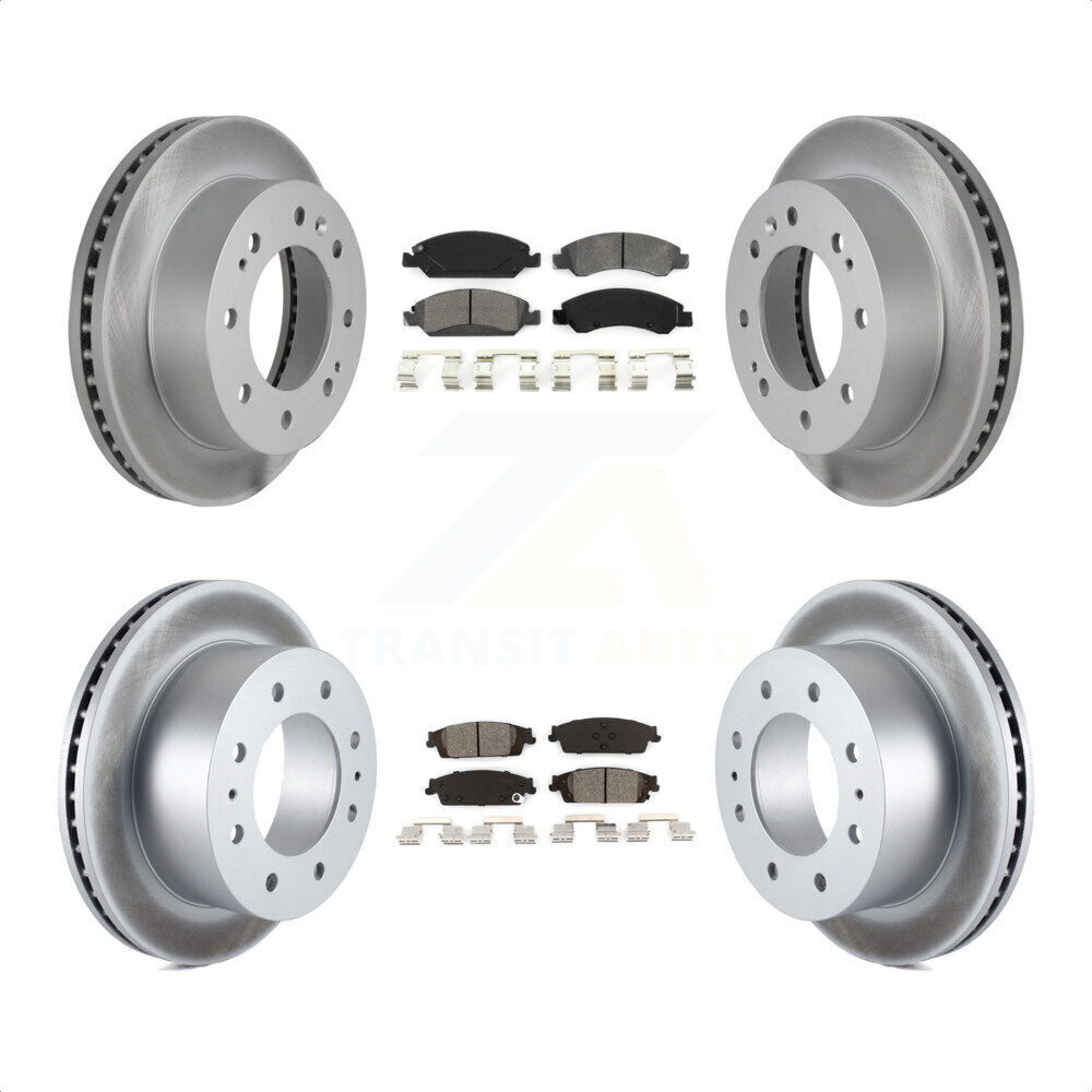Front Rear Coated Disc Brake Rotors And Semi-Metallic Pads Kit For Chevrolet Suburban KGS-100597 by Transit Auto