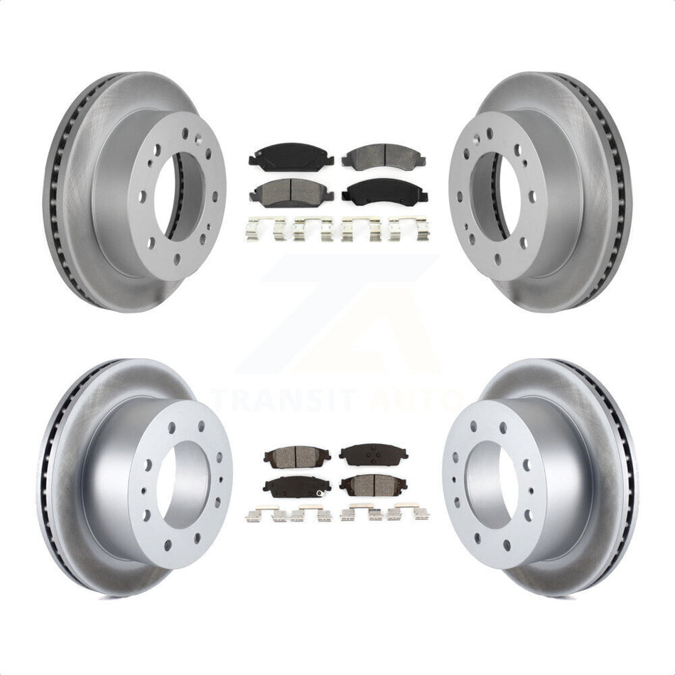Front Rear Coated Disc Brake Rotors And Semi-Metallic Pads Kit For Chevrolet Suburban KGS-100597 by Transit Auto