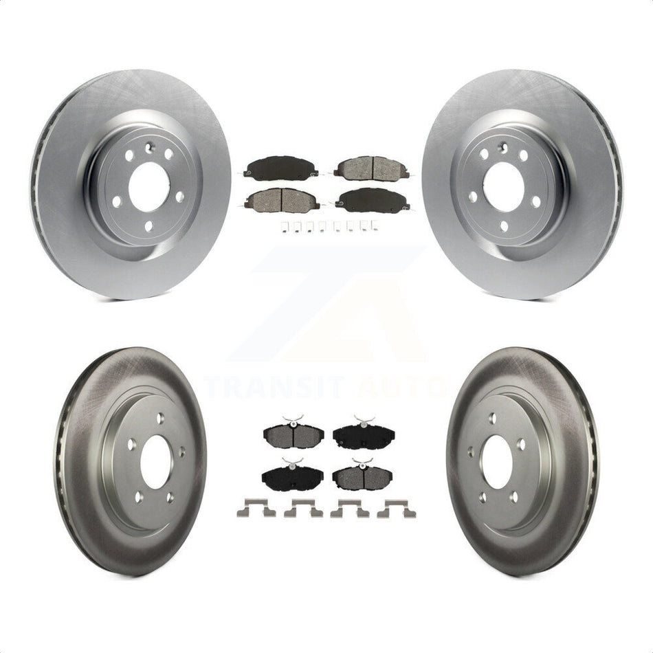 Front Rear Coated Disc Brake Rotors And Semi-Metallic Pads Kit For Ford Mustang KGS-100655 by Transit Auto