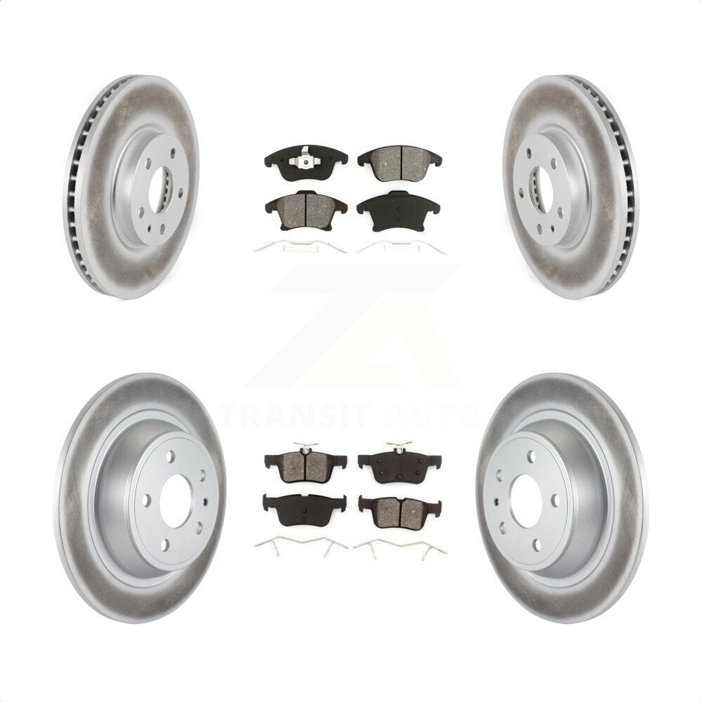 Front Rear Coated Disc Brake Rotors And Semi-Metallic Pads Kit For Ford Fusion Lincoln MKZ KGS-100661 by Transit Auto