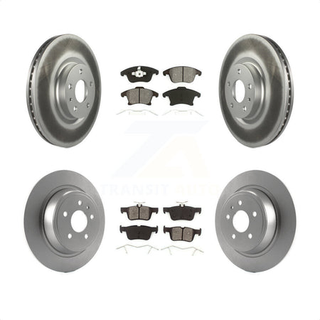 Front Rear Coated Disc Brake Rotors And Semi-Metallic Pads Kit For Ford Fusion Lincoln MKZ KGS-100662 by Transit Auto