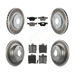 Front Rear Coated Disc Brake Rotors And Semi-Metallic Pads Kit For Mercedes-Benz E320 CLK320 E430 CLK430 KGS-100768