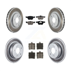 Front Rear Coated Disc Brake Rotors And Semi-Metallic Pads Kit For Chrysler Crossfire Mercedes-Benz SLK320 KGS-100769