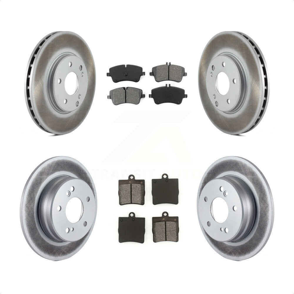 Front Rear Coated Disc Brake Rotors And Semi-Metallic Pads Kit For Mercedes-Benz SLK280 SLK300 KGS-100771 by Transit Auto