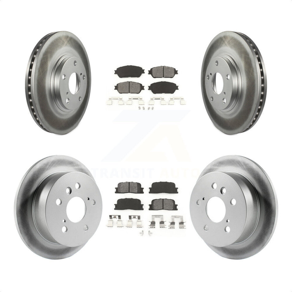 Front Rear Coated Disc Brake Rotors And Semi-Metallic Pads Kit For 2004-2006 Lexus ES330 KGS-100789 by Transit Auto