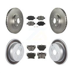Front Rear Coated Disc Brake Rotors And Semi-Metallic Pads Kit For Toyota Celica KGS-100792