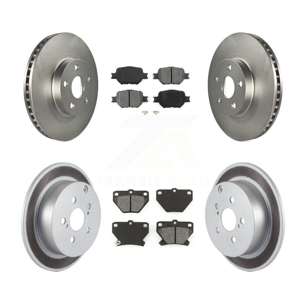 Front Rear Coated Disc Brake Rotors And Semi-Metallic Pads Kit For Toyota Celica KGS-100792 by Transit Auto