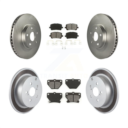 Front Rear Coated Disc Brake Rotors And Semi-Metallic Pads Kit For Toyota Corolla Matrix Pontiac Vibe KGS-100794 by Transit Auto