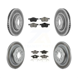 Front Rear Coated Disc Brake Rotors And Semi-Metallic Pads Kit For Volvo S60 V70 XC70 S80 KGS-100802